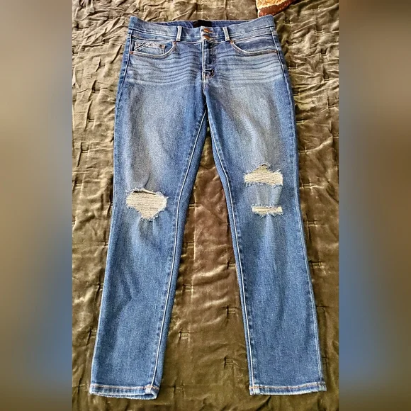 Women's Buckle Black Ankle Skinny Jeans Size 31 - Picture 1 of 5